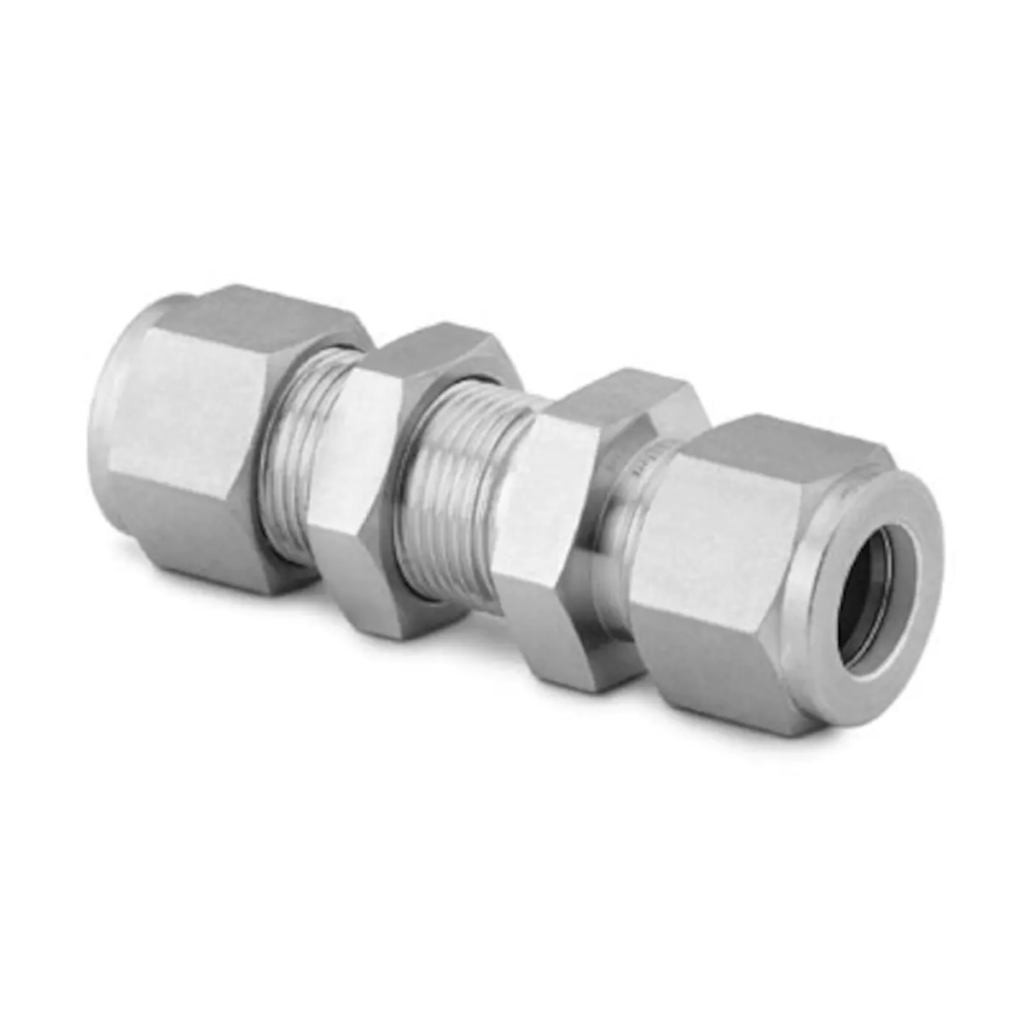 SWAGELOK SS-600-61-4 Stainless Steel Tube Fitting, Bulkhead Union, 3/8 ...